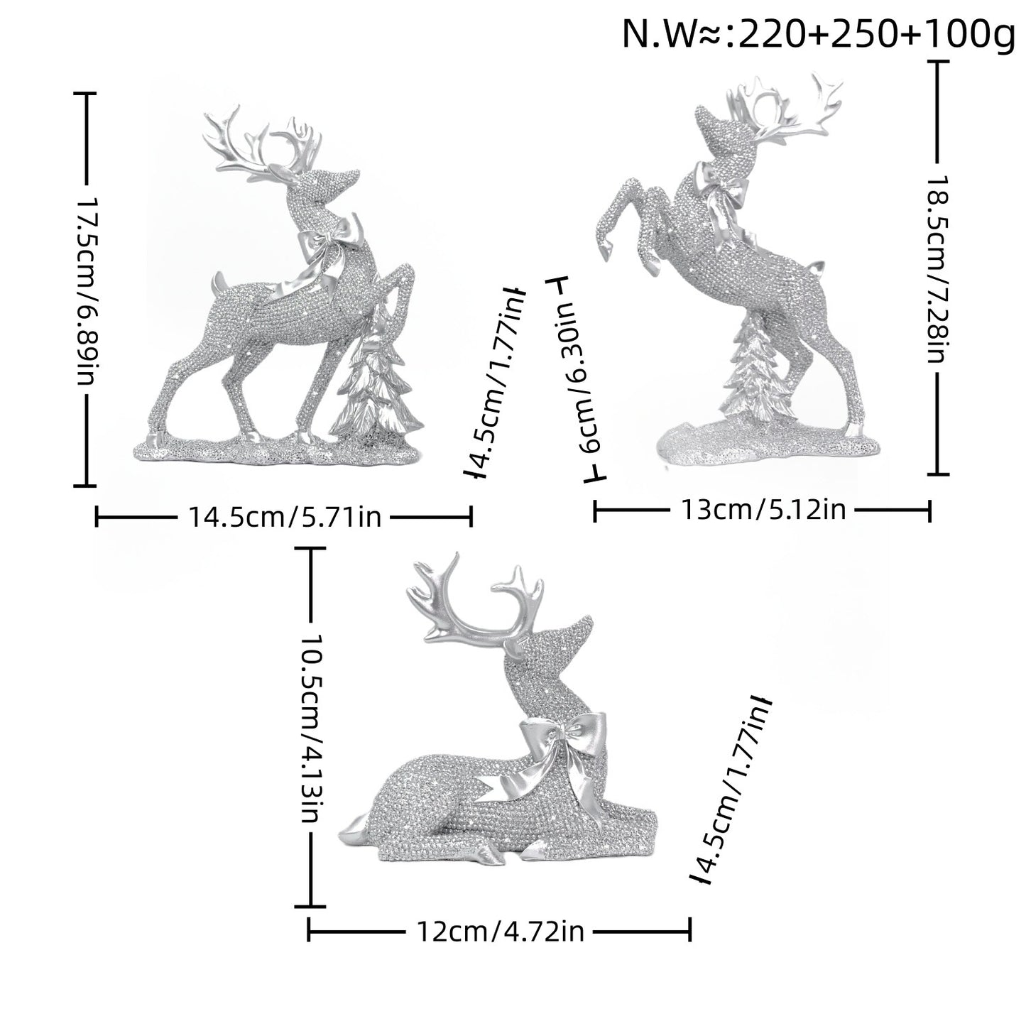 Luxuriöse Rentier Skulptur Brehn