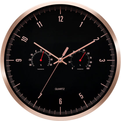 Funk-Wanduhr mit Thermometer und Hygrometer Brehn