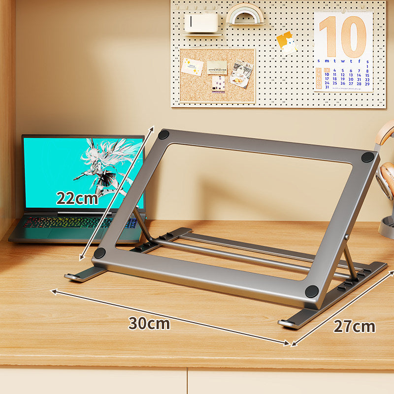 Verstellbarer Klapp-Laptop- und Tablet-Ständer mit schrägem Metallrahmen