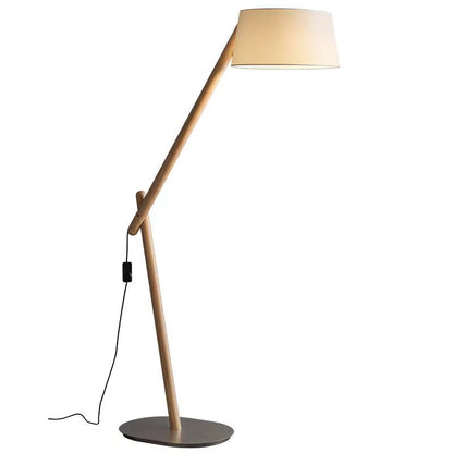 Verstellbare Holz-Stehlampe