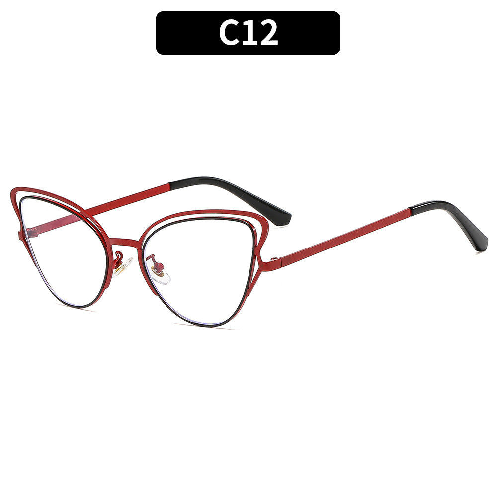 Damen Cat-Eye Sonnenbrille mit luxuriösem Metallrahmen und hochwertigen Verlaufsgläsern Brehn