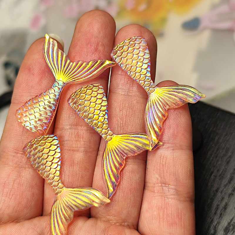 Glitzernde Meeresflossen Dekorationssteine Brehn