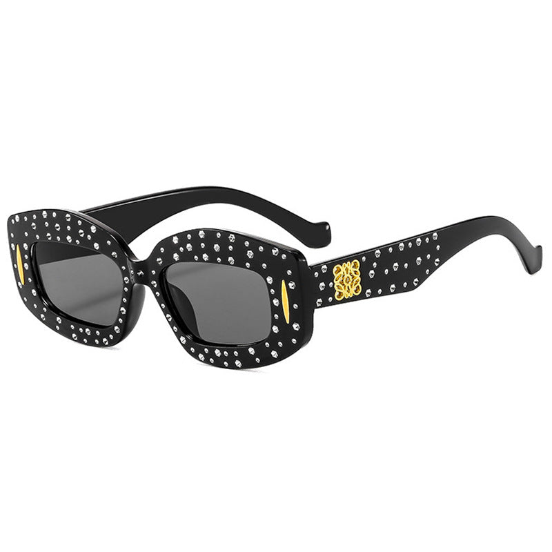 Damen auffällige Sonnenbrille mit glamourösem Strassdetails Brehn