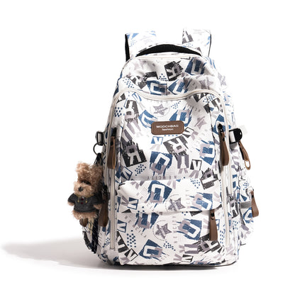 Stylischer Mehrfachfächer Grafikdruck Rucksack Brehn