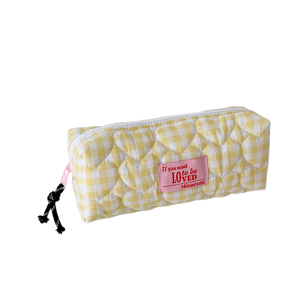 Gepatchtes Gingham Stiftetui Brehn