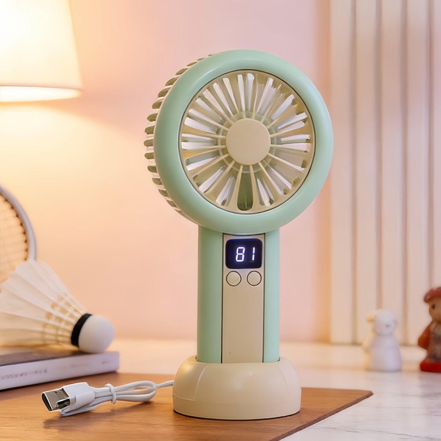 Damen tragbarer Mini-Ventilator mit LED-Display Brehn