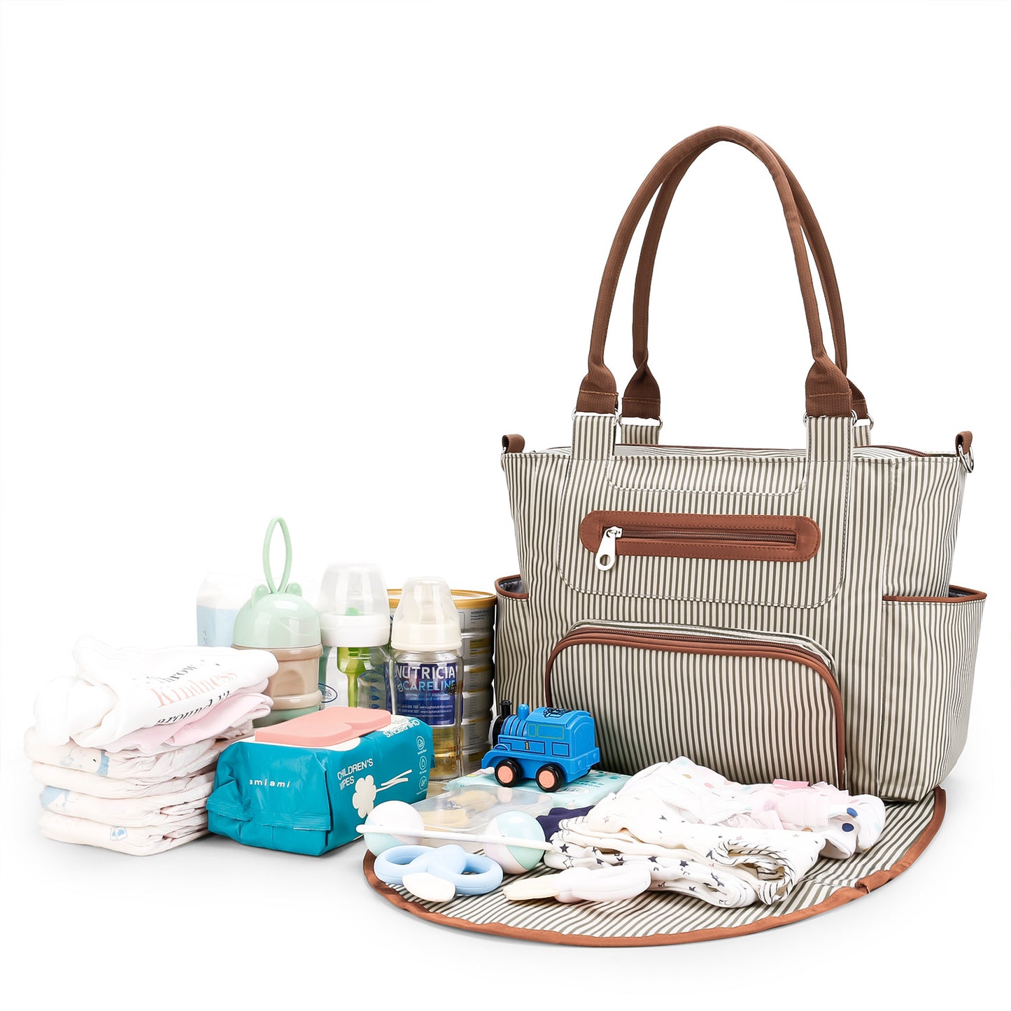 Stilvolle Wickeltasche-Set Brehn