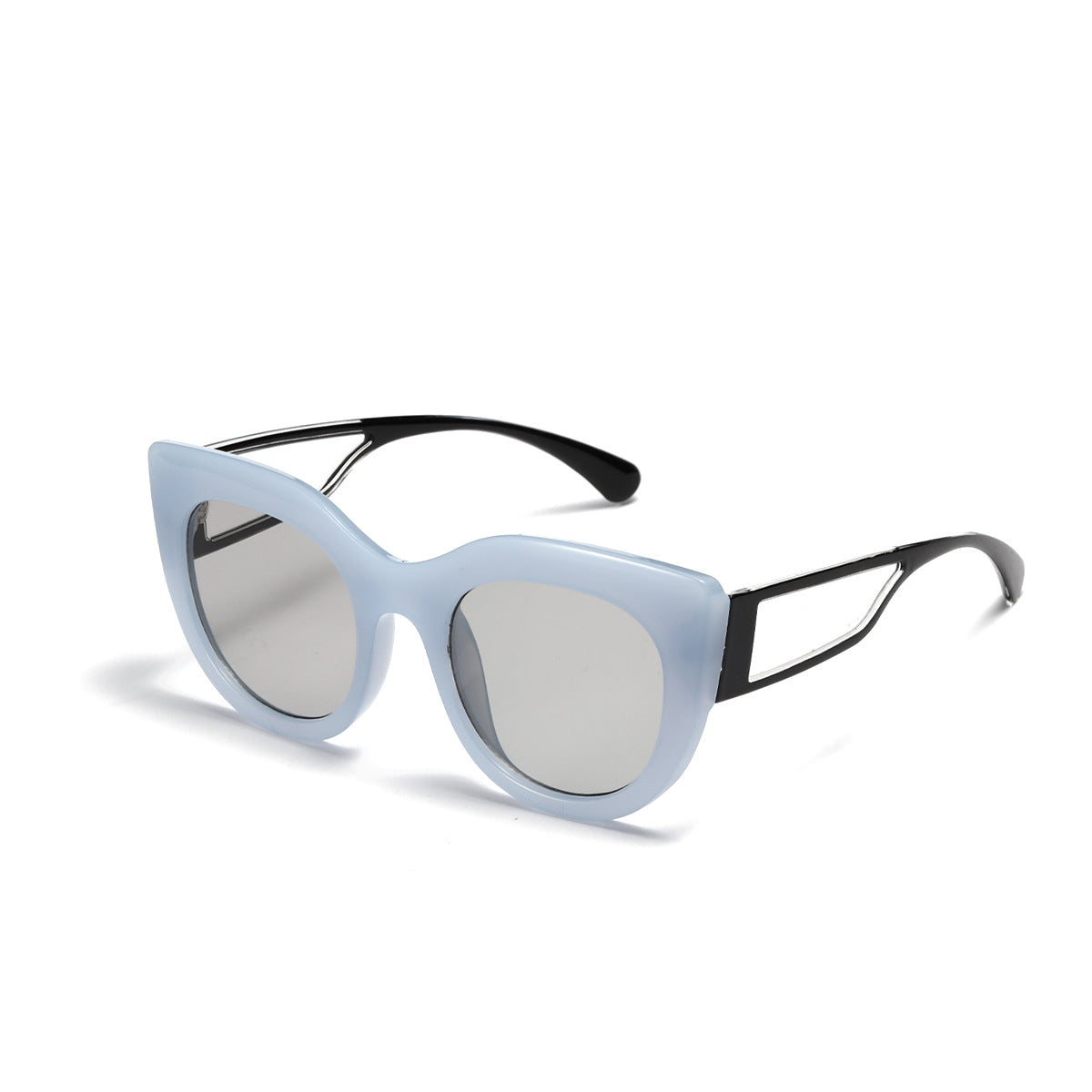 Damen modische Cat-Eye Sonnenbrille mit breiten UV-Schutz Gläsern Brehn