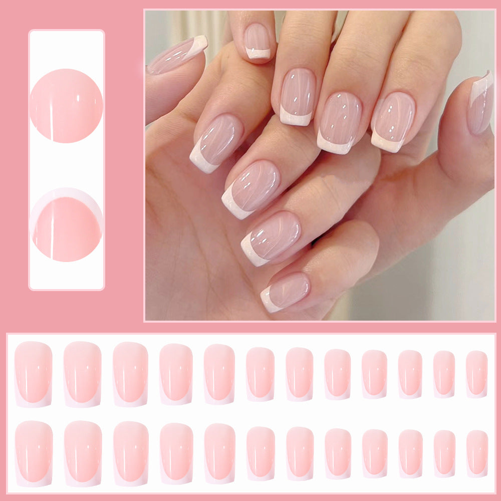 Elegantes French Tip Press-On Nagelset Brehn