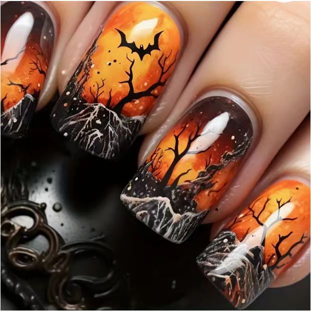 Kreatives Halloween-Themen Nagelkunstset Brehn