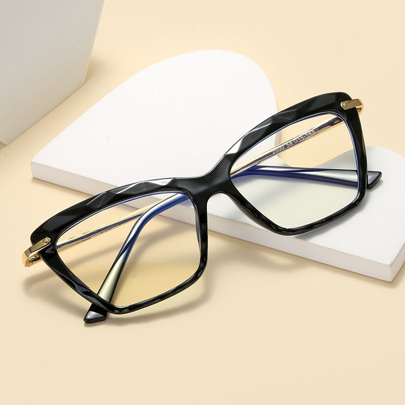 Damen modische große Brille mit elegantem Metallrahmen Brehn