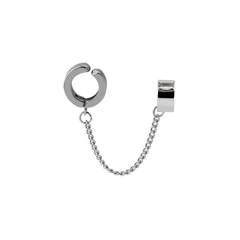 Stylische Silber Kettenlink Ohr Cuff Brehn