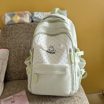 Stylischer gepunkteter Rucksack mit dekorativen Akzenten Brehn