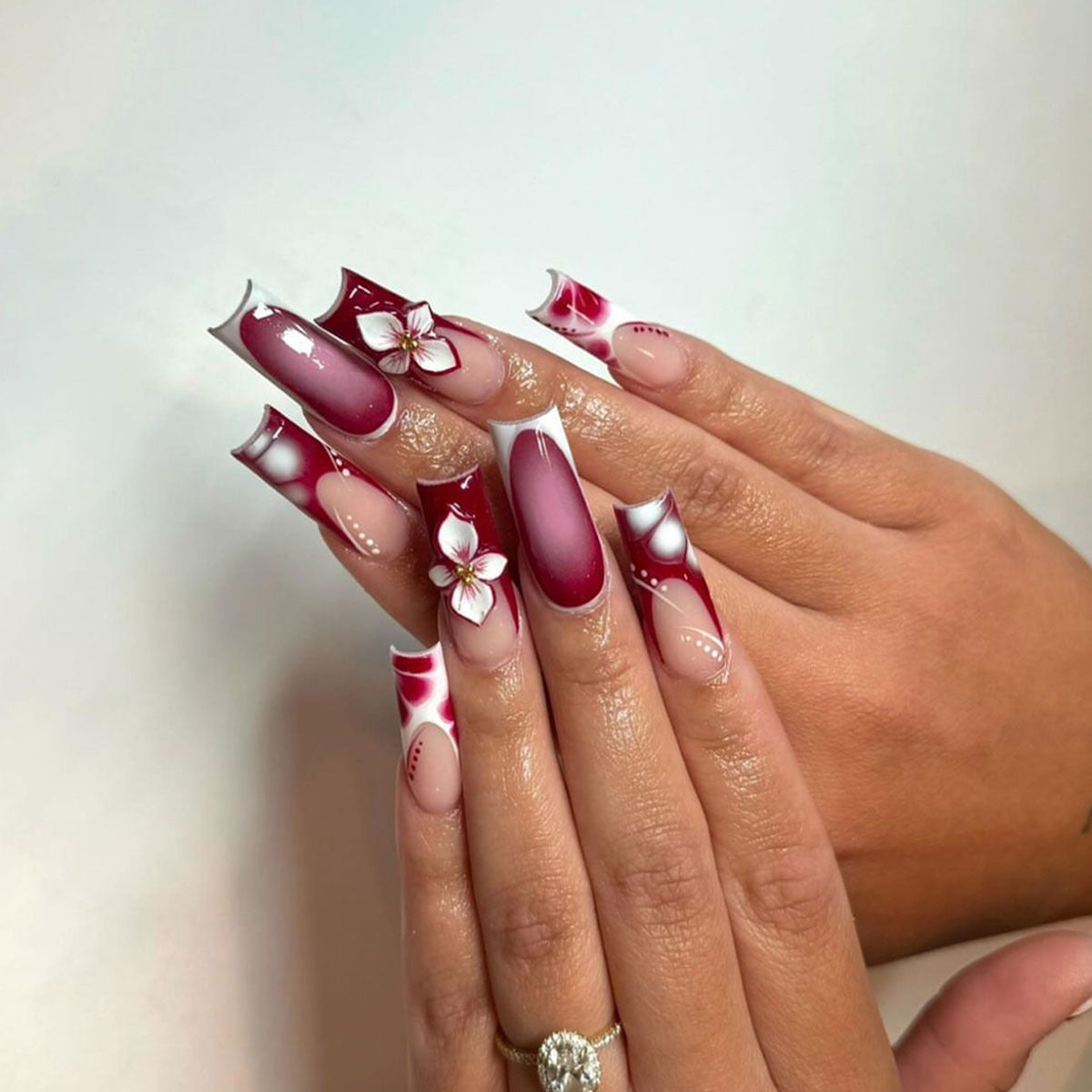 Floral Nail Art Extensions Brehn