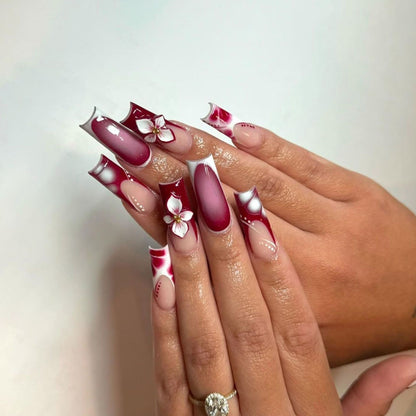 Floral Nail Art Extensions Brehn