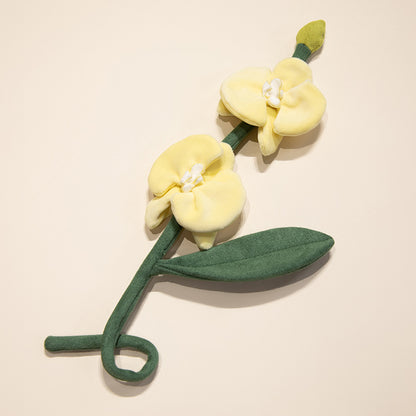 Plüsch Cordhosen Tulpe Katzenspielzeug mit flauschigem Pom-Bud & flexiblem Stiel Brehn