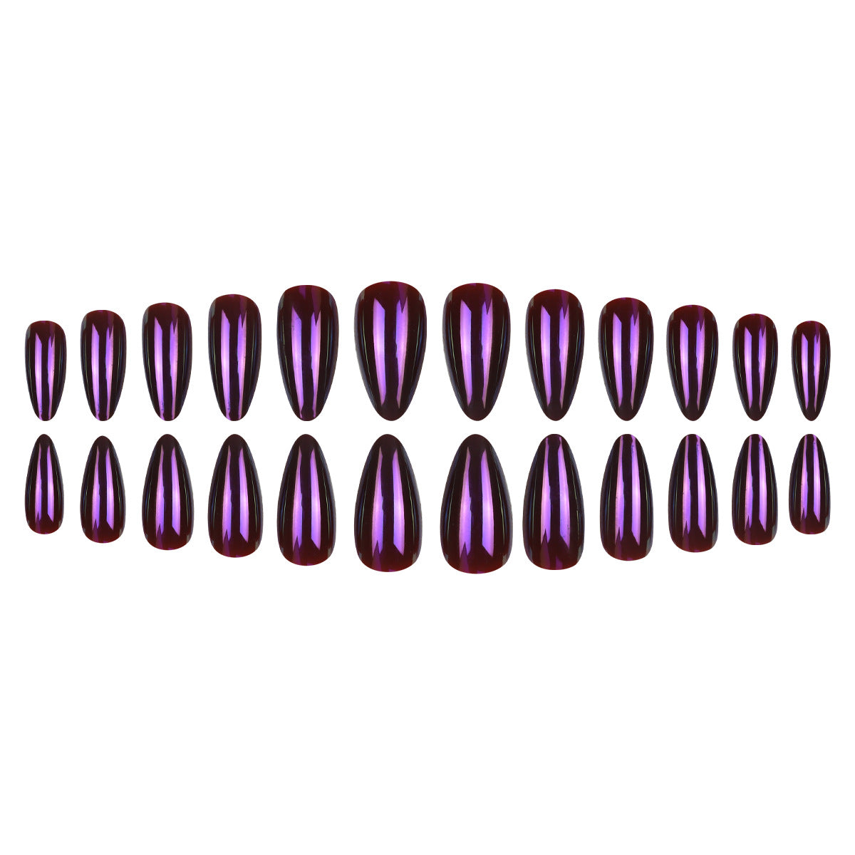 Glänzende lange Stiletto-Nagelkunst Brehn