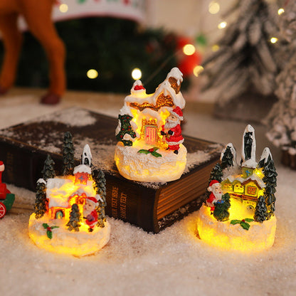Weihnachtliche Miniaturbeleuchtung mit Schneeszenen Brehn