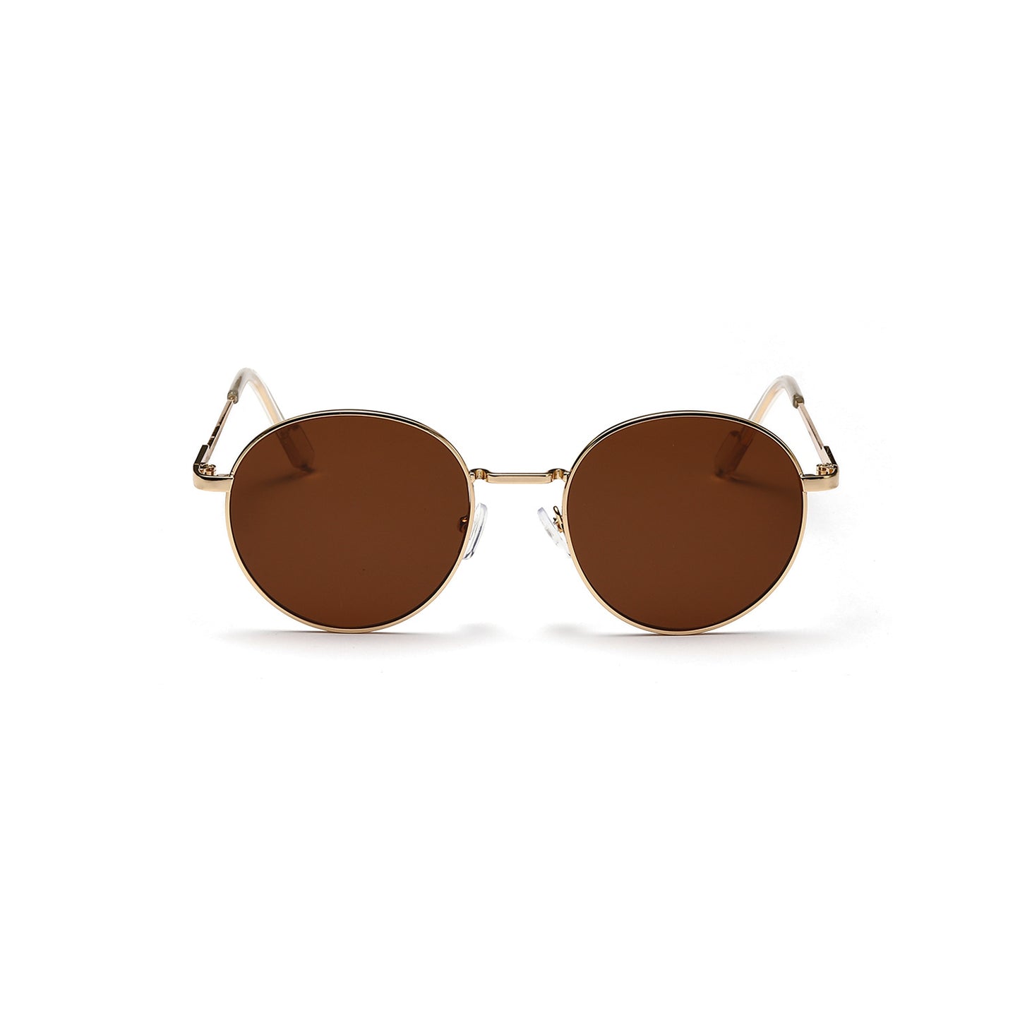 Damen runde Sonnenbrille mit luxuriösem Metallrahmen und UV-Schutz Brehn