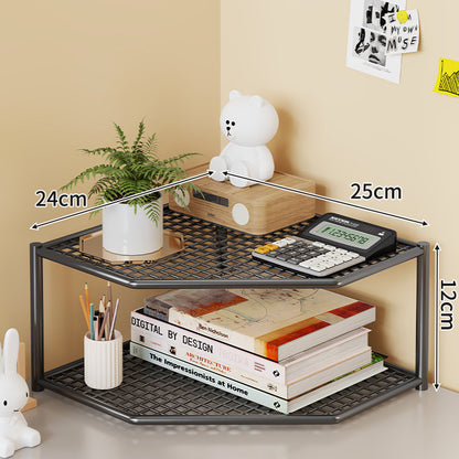 Dreifach-Eck-Metall-Mesh-Speicherregal für Badezimmer Küche Wohnzimmer