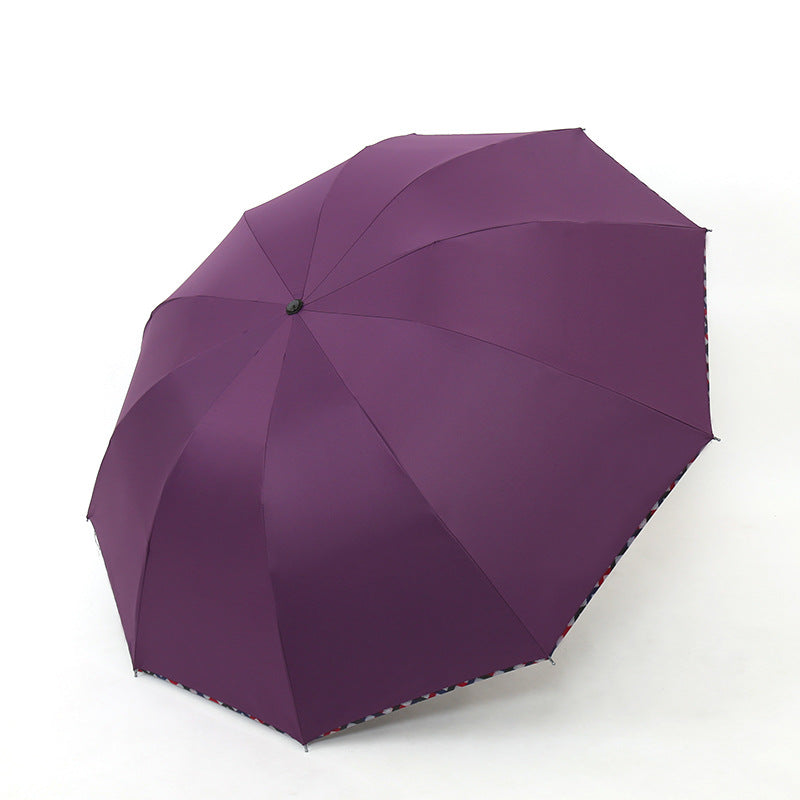 Damen Regenschirm mit floralem Design und verstärktem Rahmen Brehn