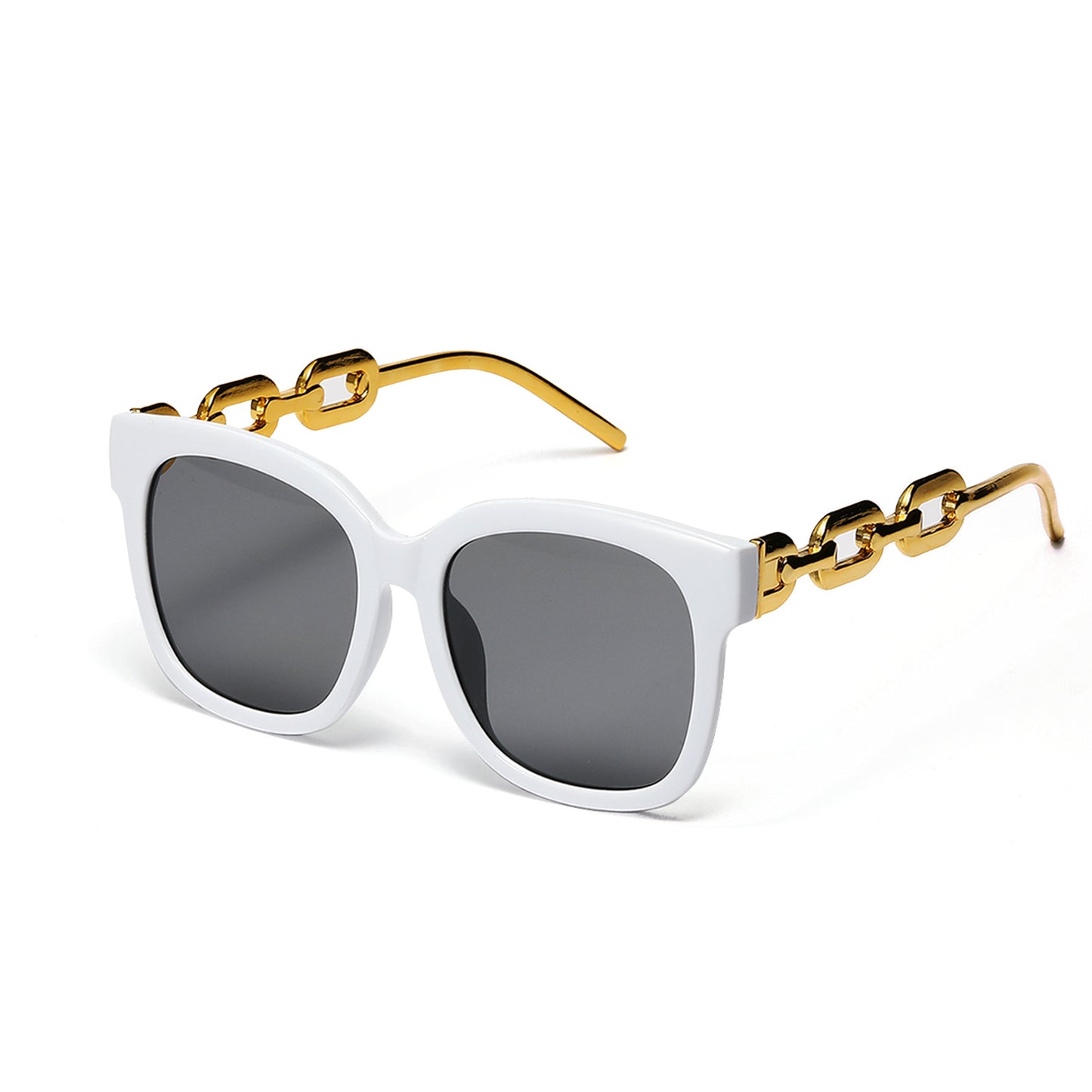 Damen modische oversized Sonnenbrille mit luxuriösem Kettenrahmen Brehn