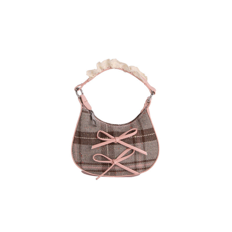 WoStylish Karo-Muster Handtasche Brehn