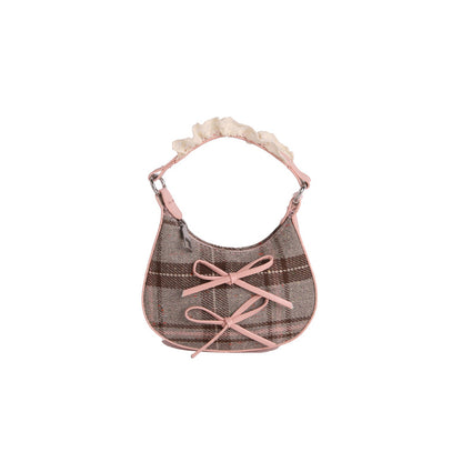 WoStylish Karo-Muster Handtasche Brehn