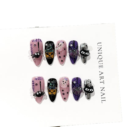 Halloween-Themen Press-On Nagel Set