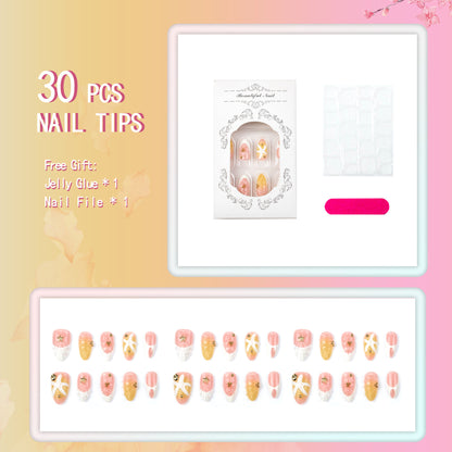 Luxuriöses von Ozeanen inspiriertes Press-On Nail Set