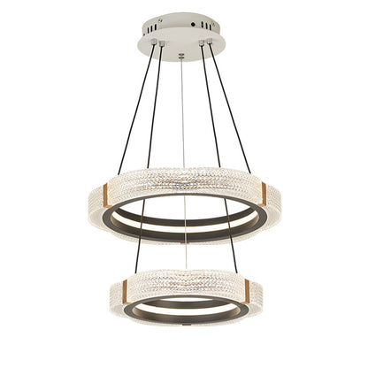 Elegante Doppelring Pendelleuchte
