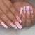 Dekorativer Premium Press-On Nagelset mit Strass- und Schleifenakzenten Brehn