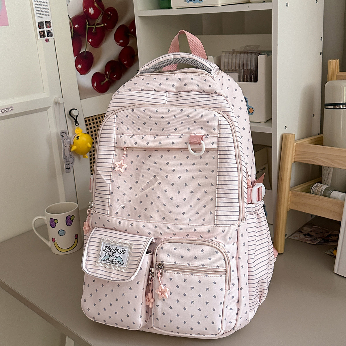 Stylische Multifunktionale Sternenprint Rucksack Brehn