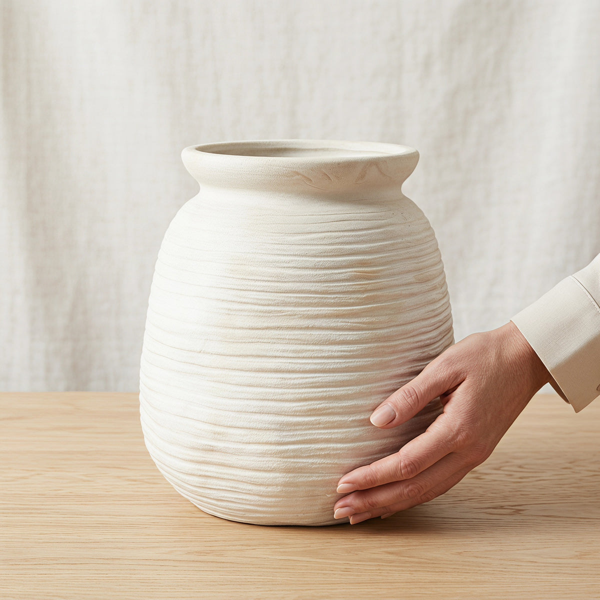 Handgefertigte Keramikvase Brehn