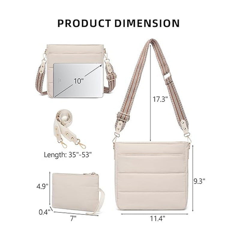 Vielseitige Crossbody Tasche mit Abnehmbarem Kartenetui Brehn