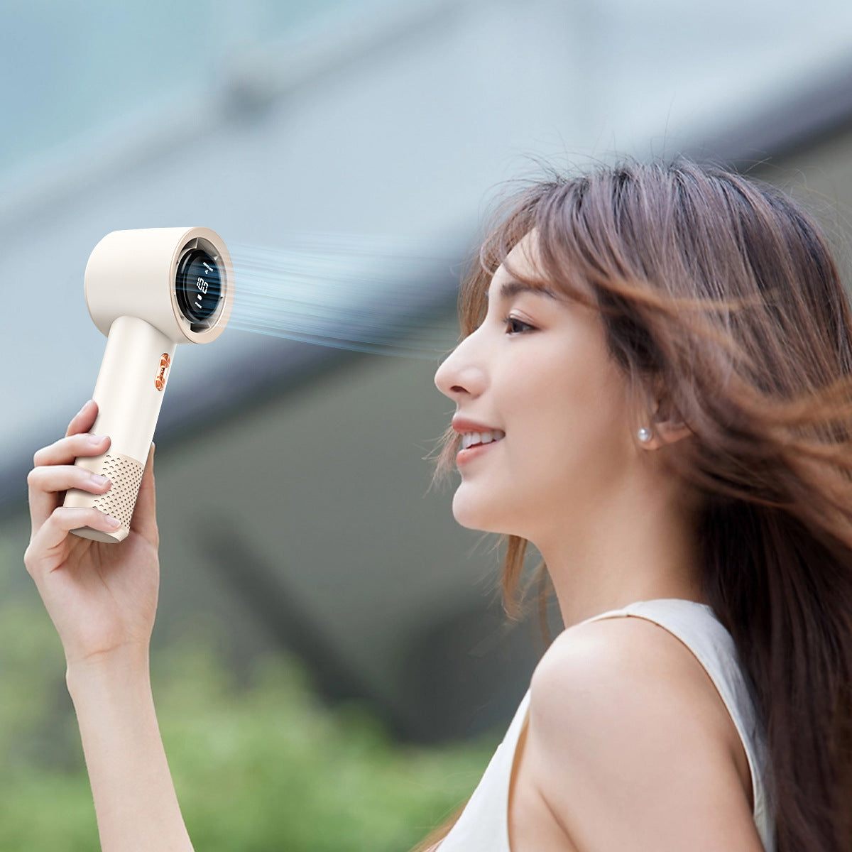 Unisex Smart Touchscreen Handheld Wind Control Fan Brehn
