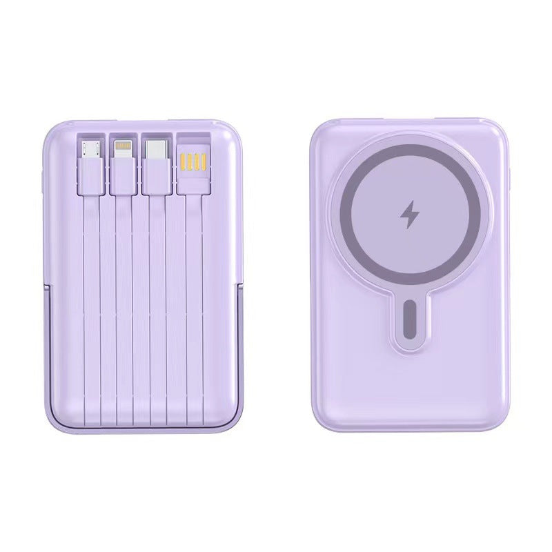 Powerbank mit Integriertem Kabellosem Ladegerät und Multifunktionalen Anschlüssen Brehn