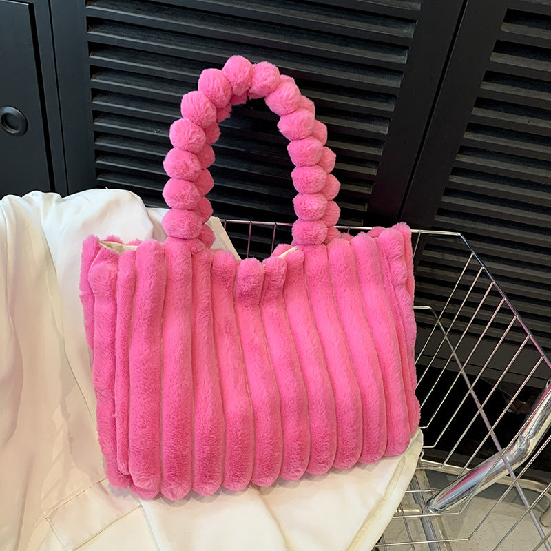 Plüsch Texturierte Handtasche