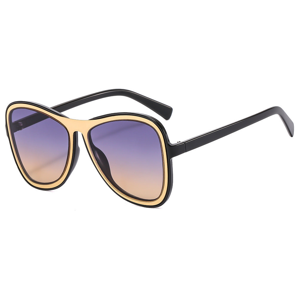Damen oversized Sonnenbrille mit modernem Schildpatt-Design Brehn