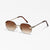 Damen geometrische Sonnenbrille mit elegantem Metallrahmen Brehn