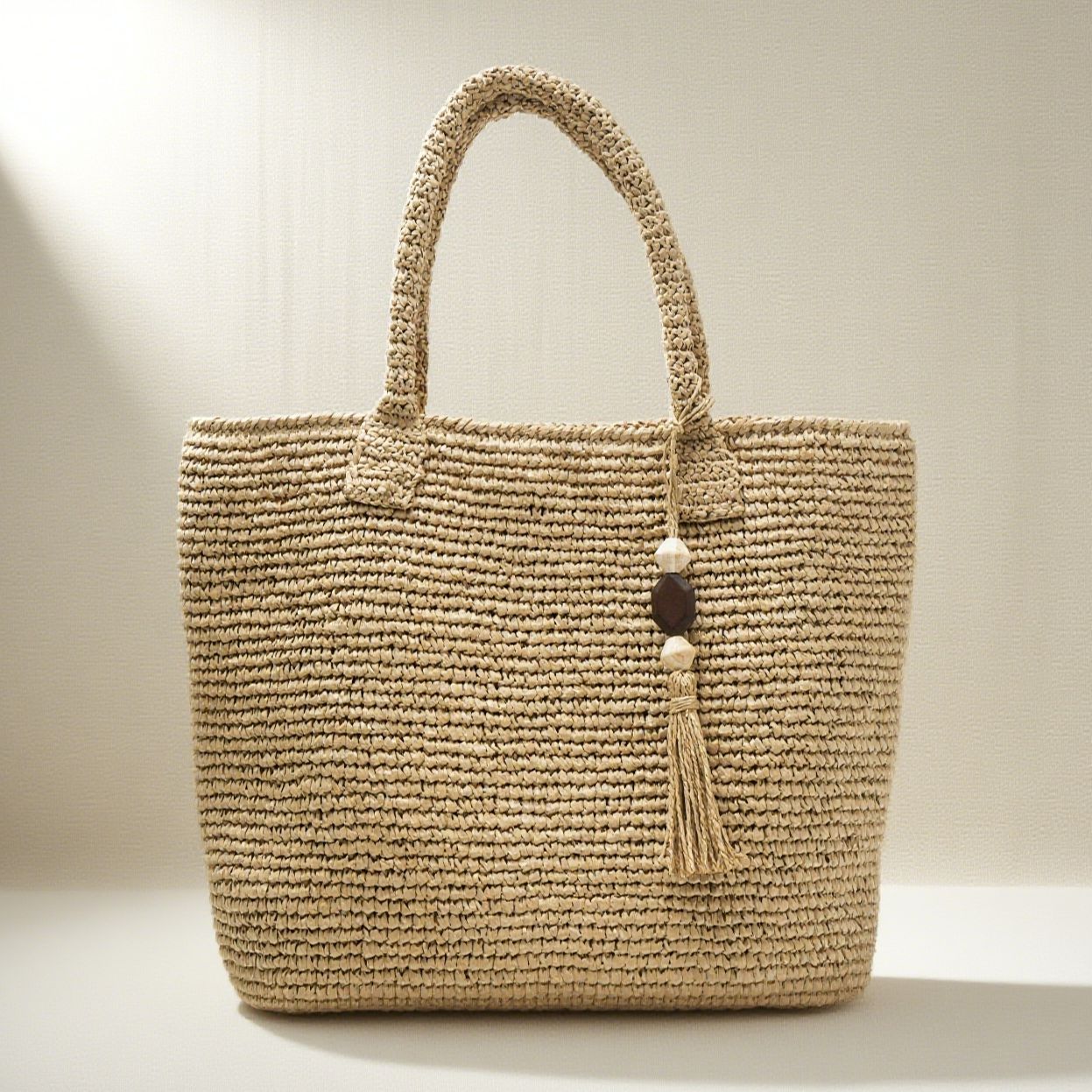Geflochtene Naturmaterial Tasche Brehn