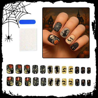 Halloween Kunstnagelset mit kreativen Gruselmotiven Brehn