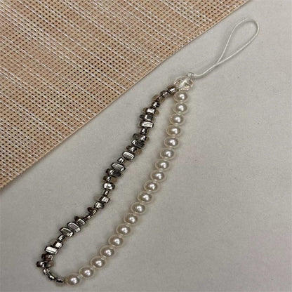 Elegante Perlen- und Metallic-Perlen-Brillen-Kette Brehn