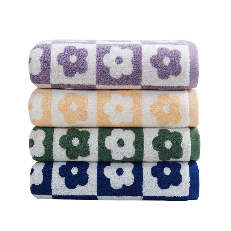 Damen Luxuriöses Frottee-Badehandtuch mit Blumenmuster Brehn