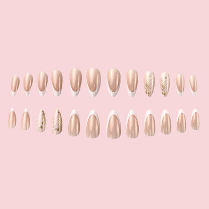 Elegantes französisches Spitzen-Nagelkunstdesign Brehn