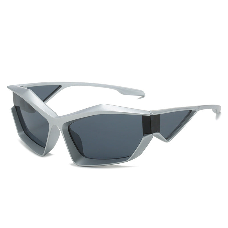 Damen sportliche Performance-Sonnenbrille mit modernem Geometrie-Rahmen Brehn