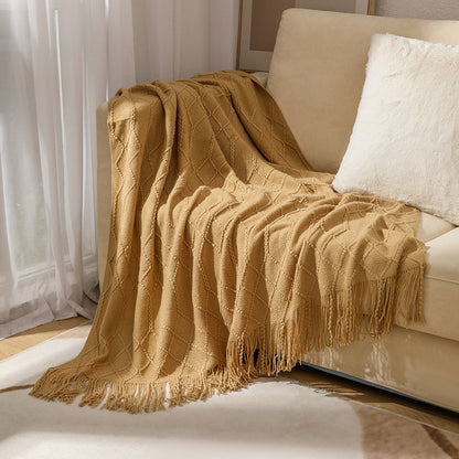 Damen stilvolle Wohndecke mit strukturiertem Design Brehn