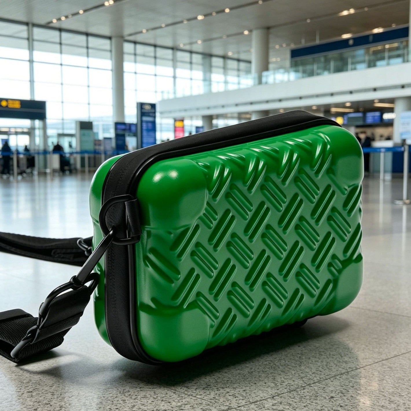 Unisex Texturiertes Hartschalen-Crossbody-Umhängetasche Brehn
