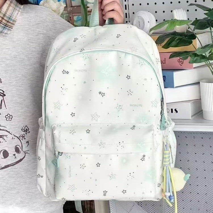 Schulrucksack mit Verspieltem Sternedesign und Mehreren Fächern Brehn