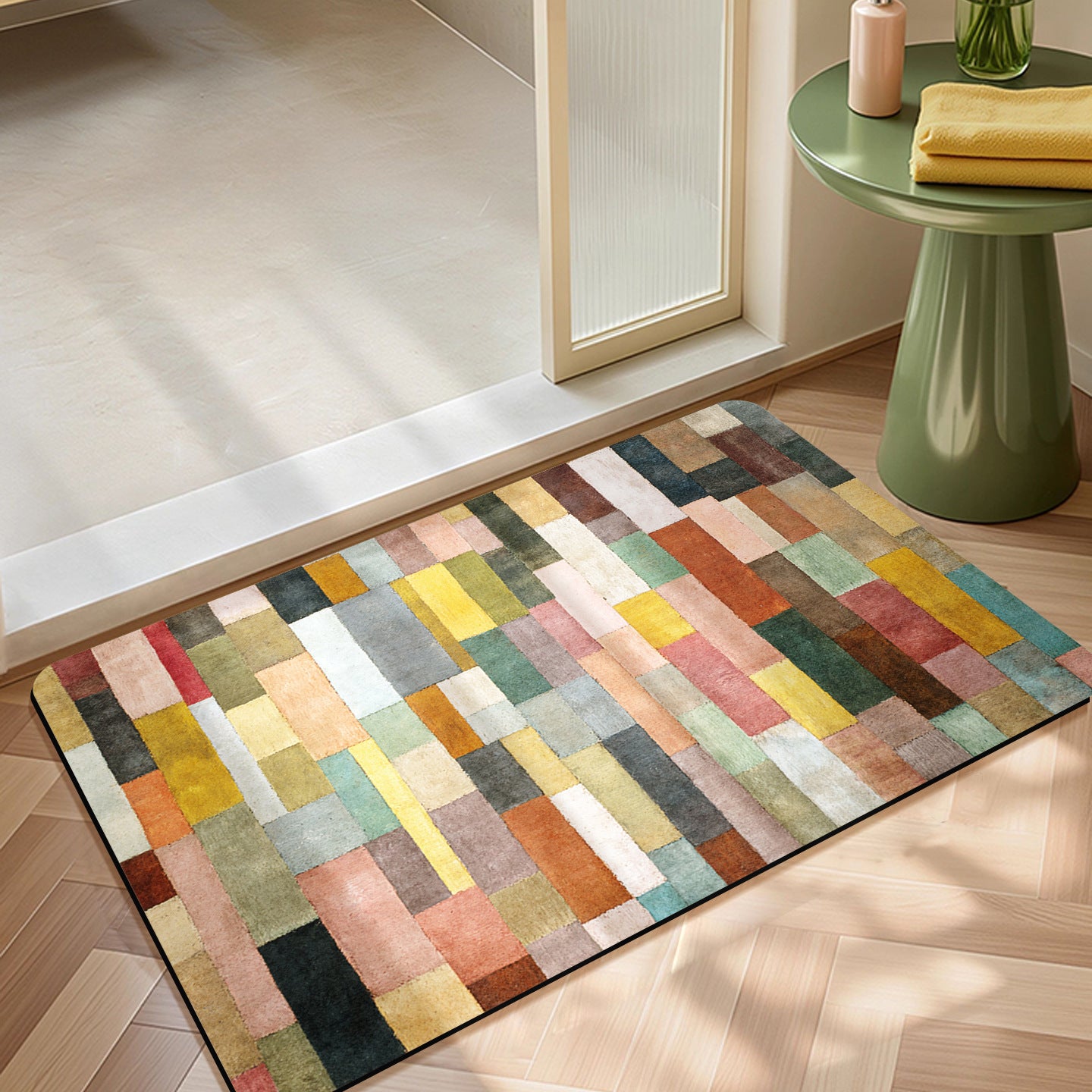 Künstlerischer geometrischer Bereichsteppich